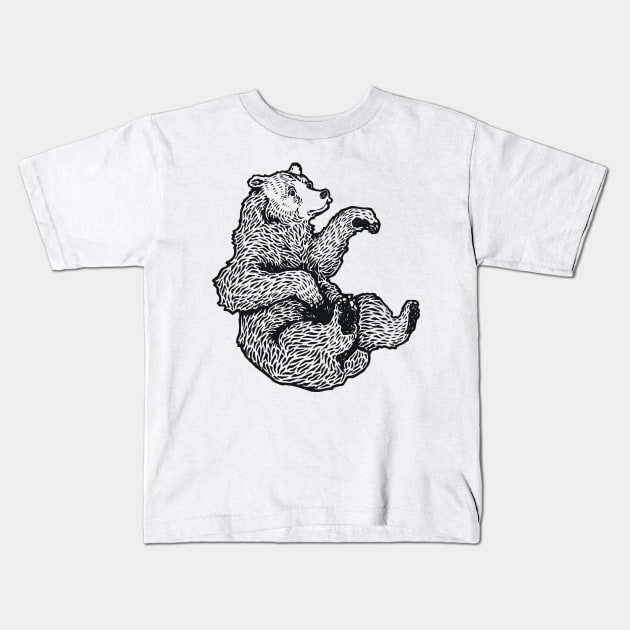 A Levity of Animals: Grin and Bear It Kids T-Shirt by calebfaires